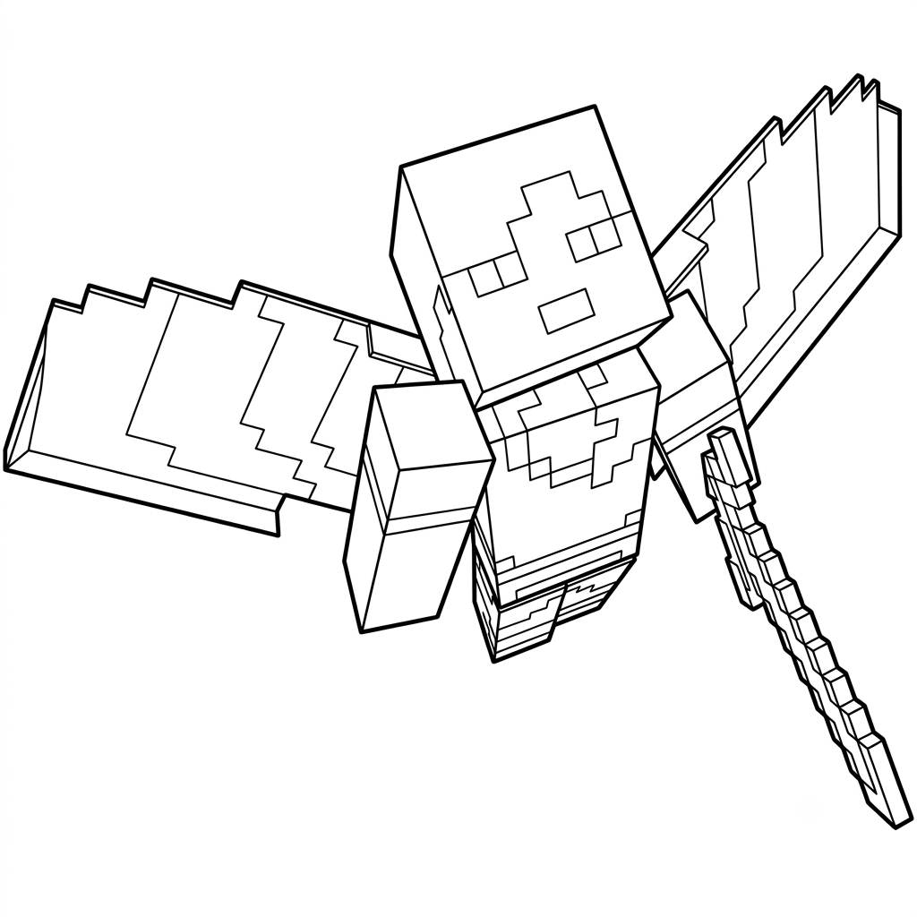 Alex Minecraft páginas para colorear para adultos fáciles