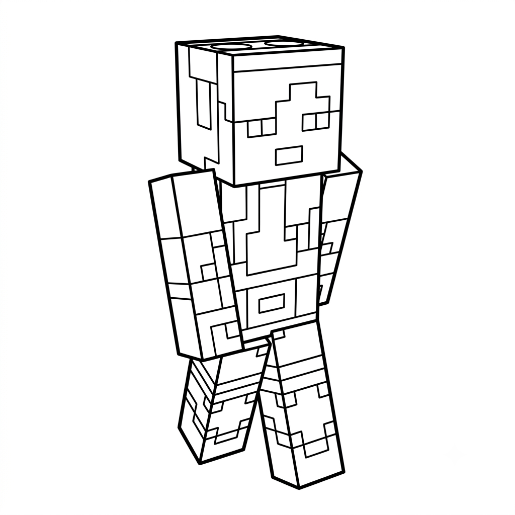 páginas para colorear imprimibles Alex Minecraft