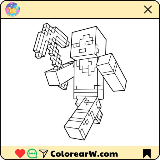 Alex Minecraft para colorear thumbnail