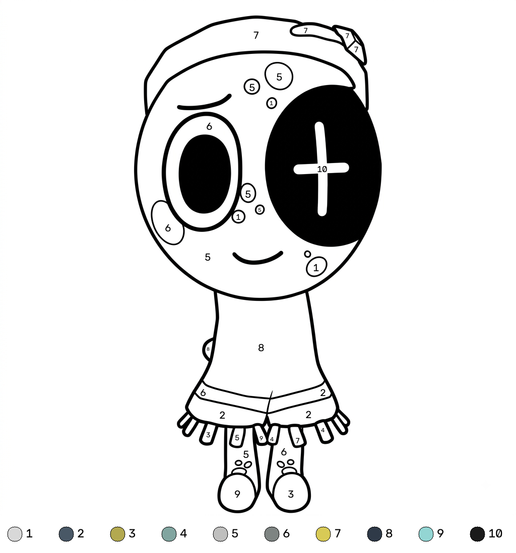 páginas para colorear imprimibles Astro Novalite Roblox coloring by numbers