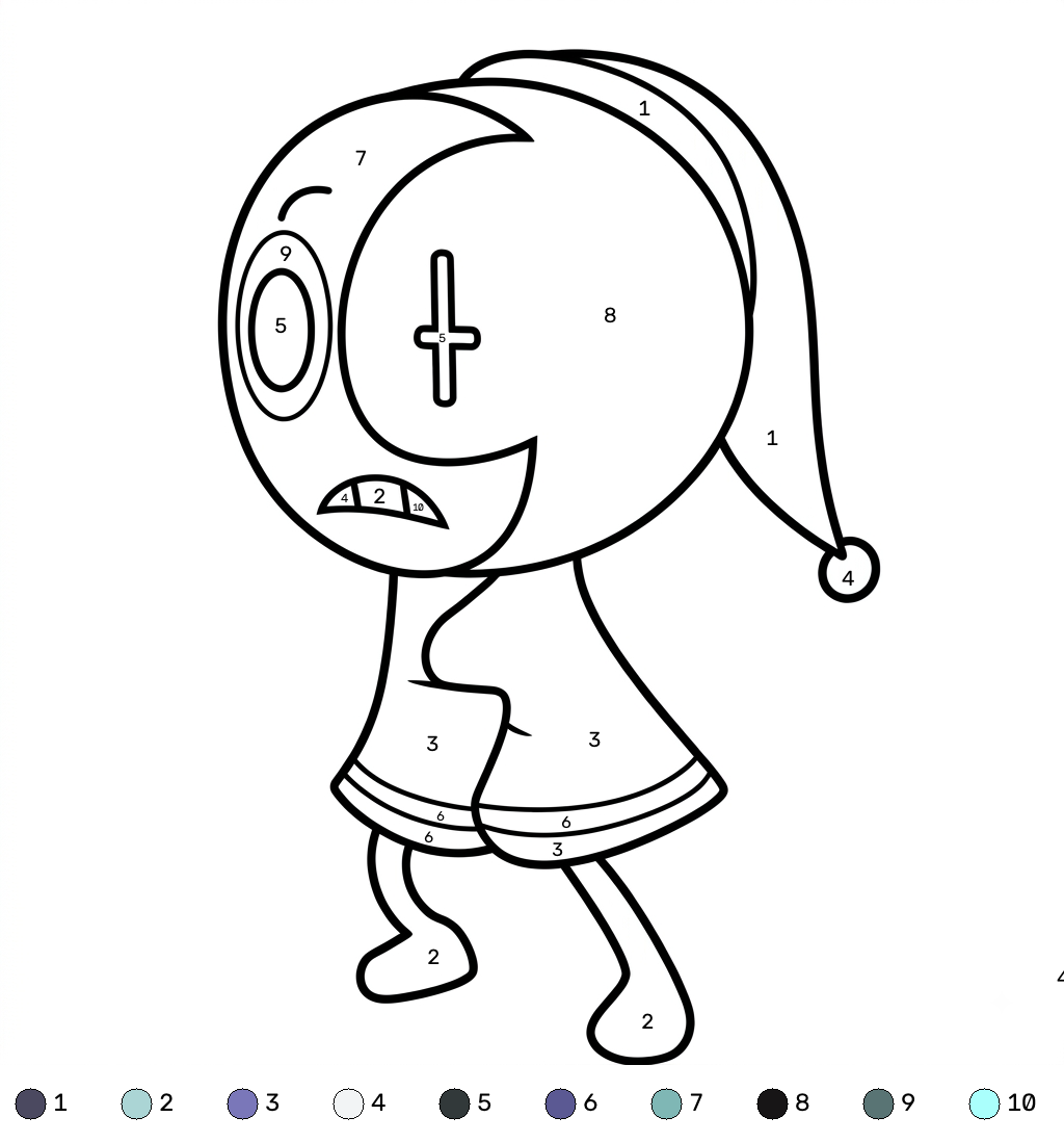 páginas para colorear imprimibles gratis Astro Novalite Roblox coloring by numbers