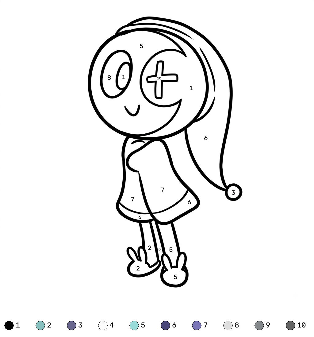 páginas para colorear Astro Novalite Roblox coloring by numbers gratis