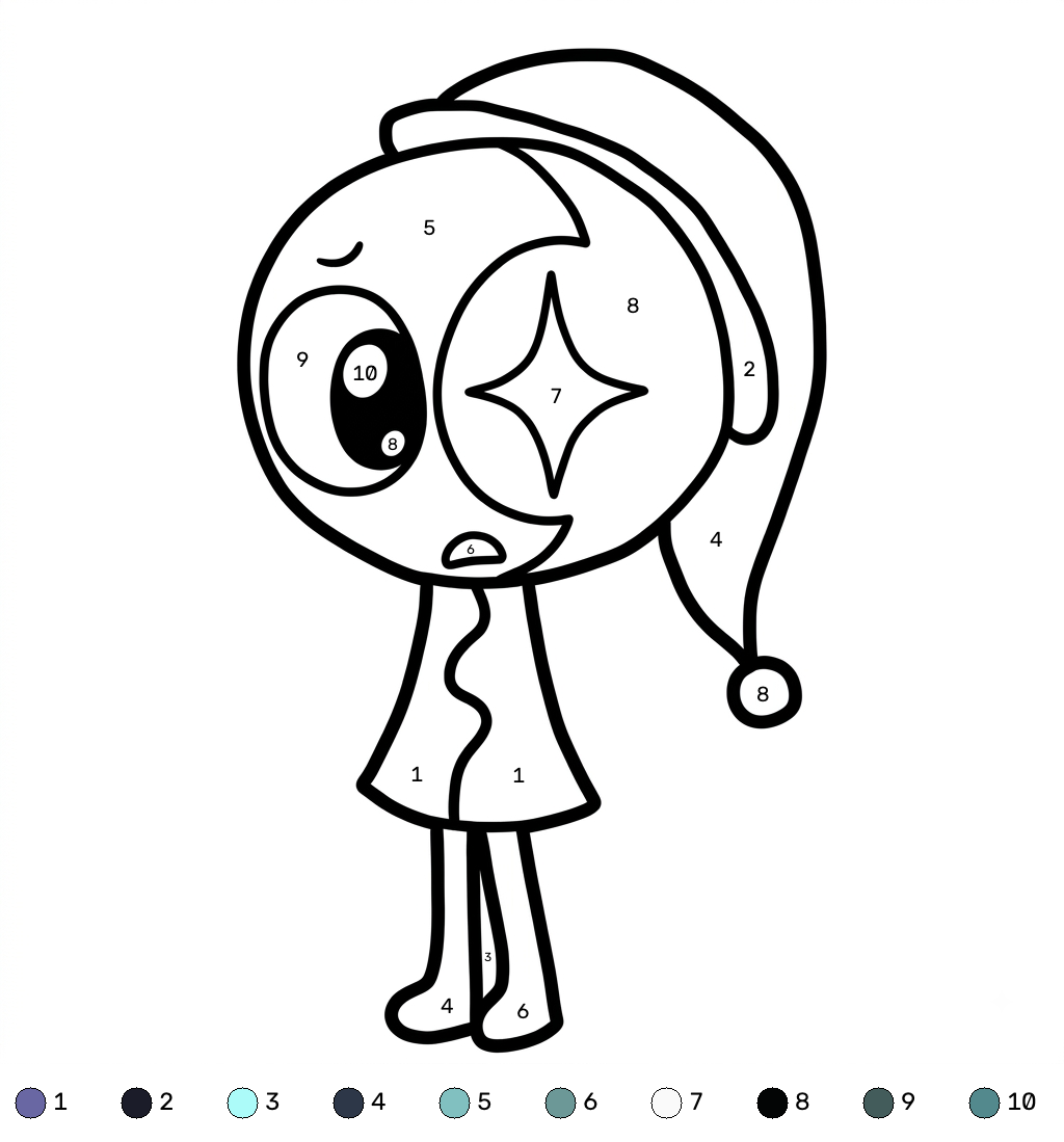 páginas para colorear Astro Novalite Roblox coloring by numbers imprimibles gratis