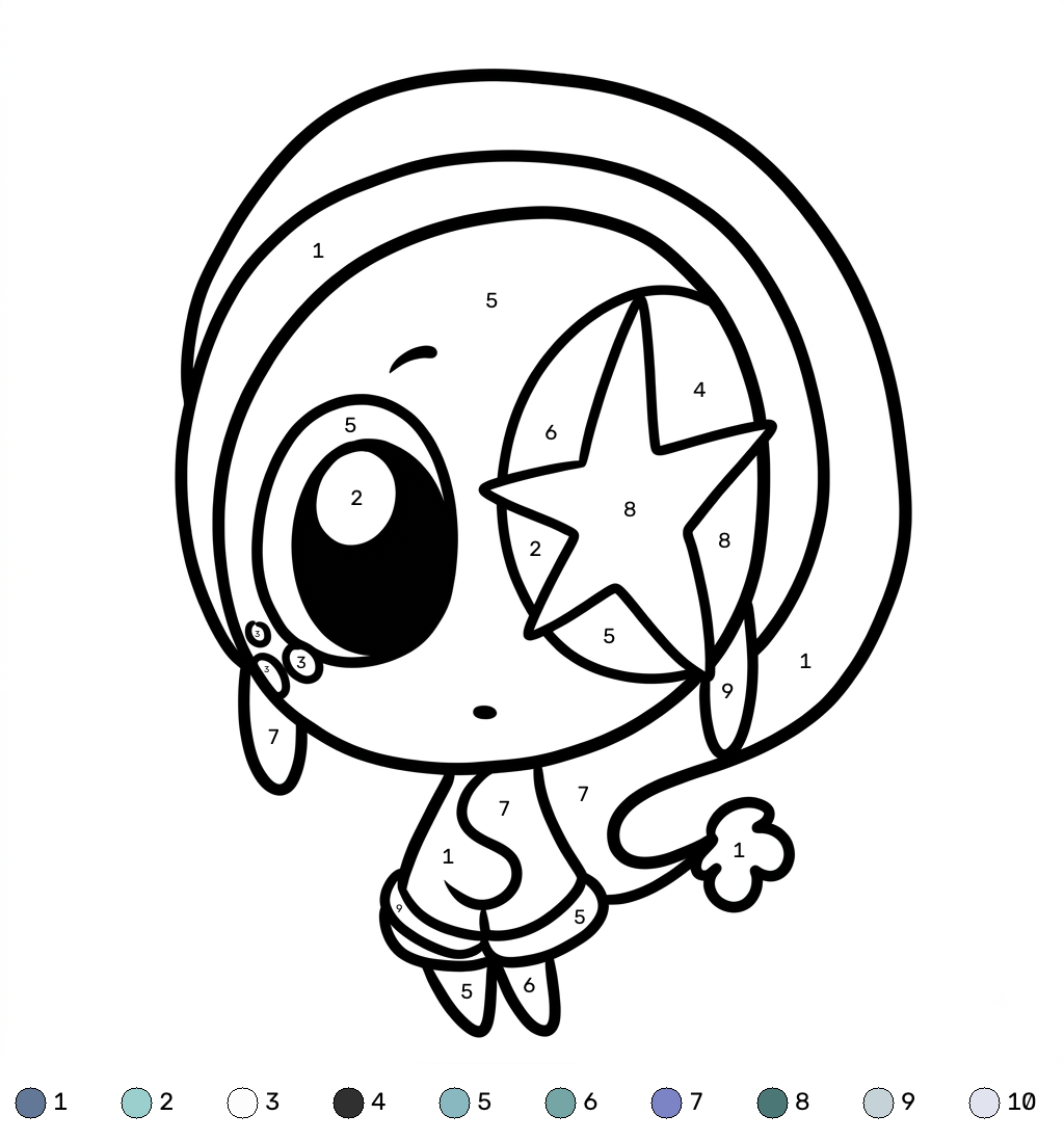 Astro Novalite Roblox coloring by numbers páginas para colorear para niños