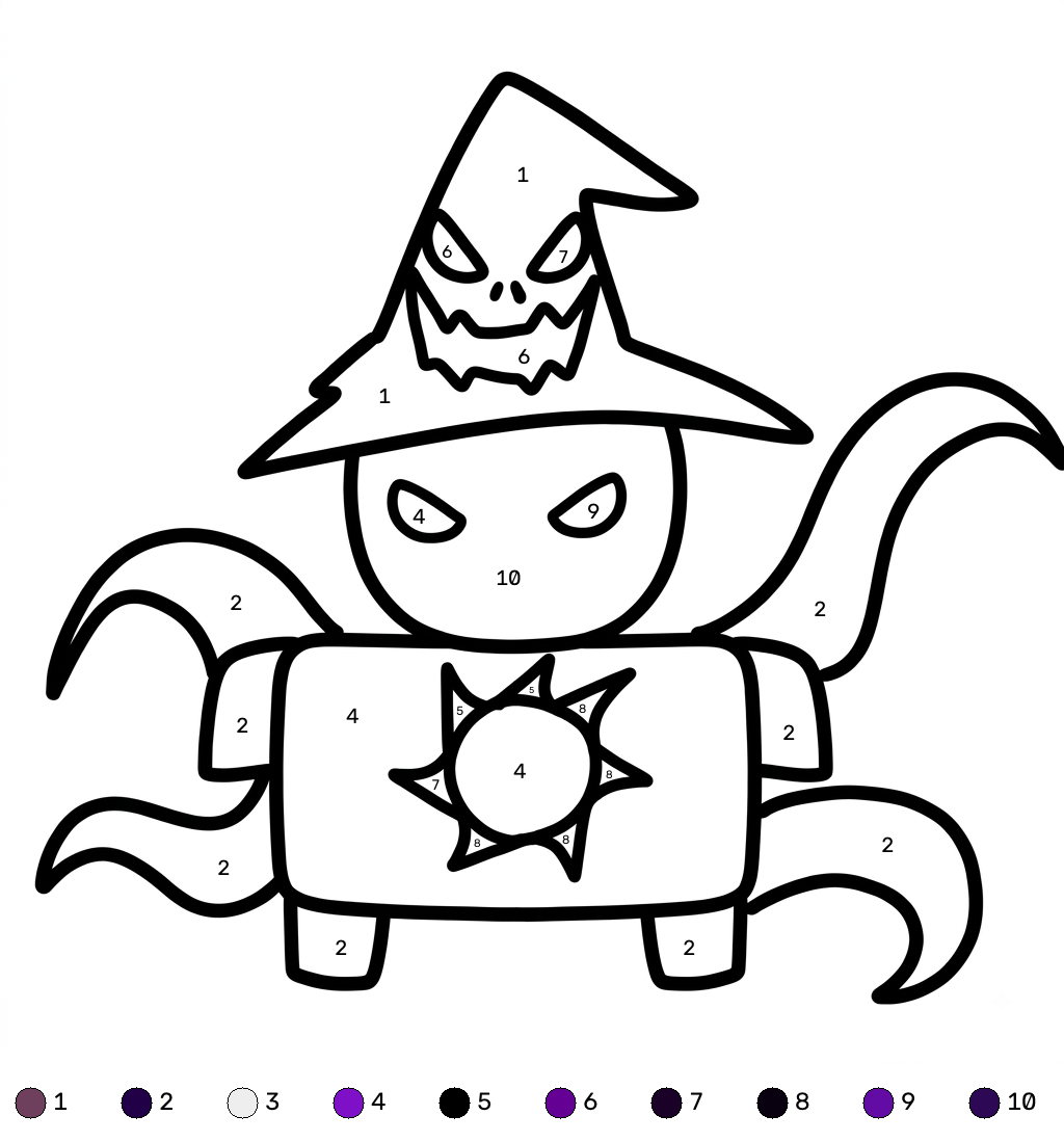 Azure Roblox coloring by numbers páginas para colorear gratis 2