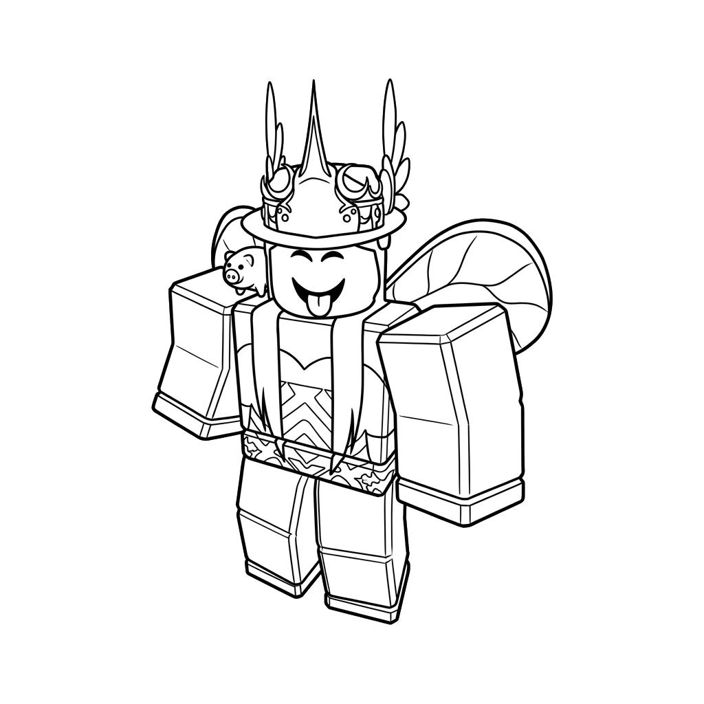 páginas para colorear gratis Beeism Roblox