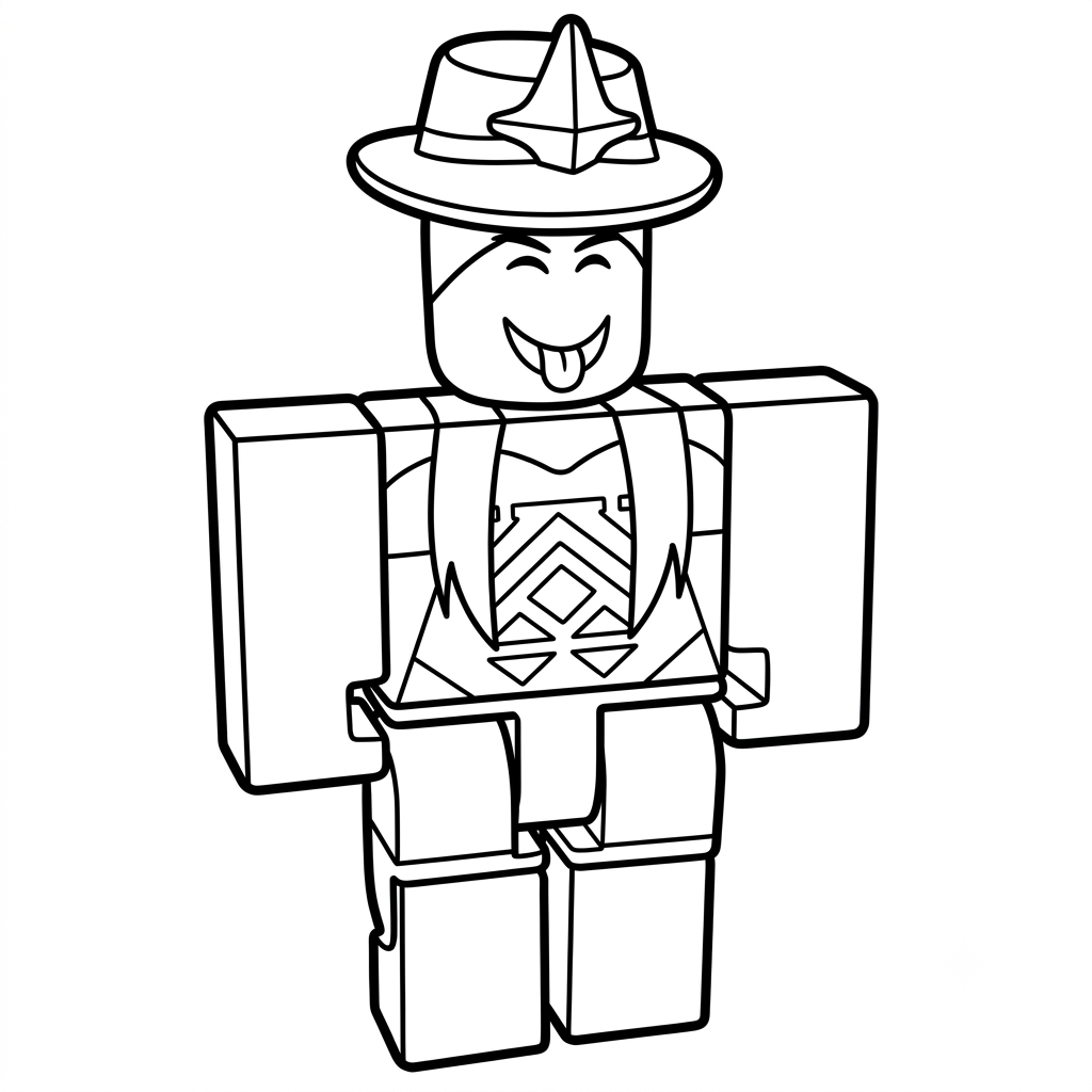 Beeism Roblox páginas para colorear fáciles 1