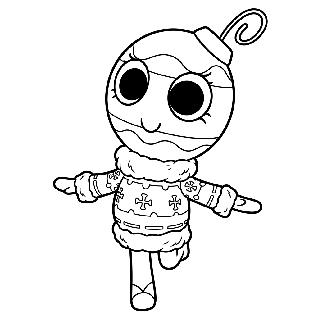 Bobette the Bauble Roblox 7 páginas para colorear fáciles de Bobette the Bauble Roblox