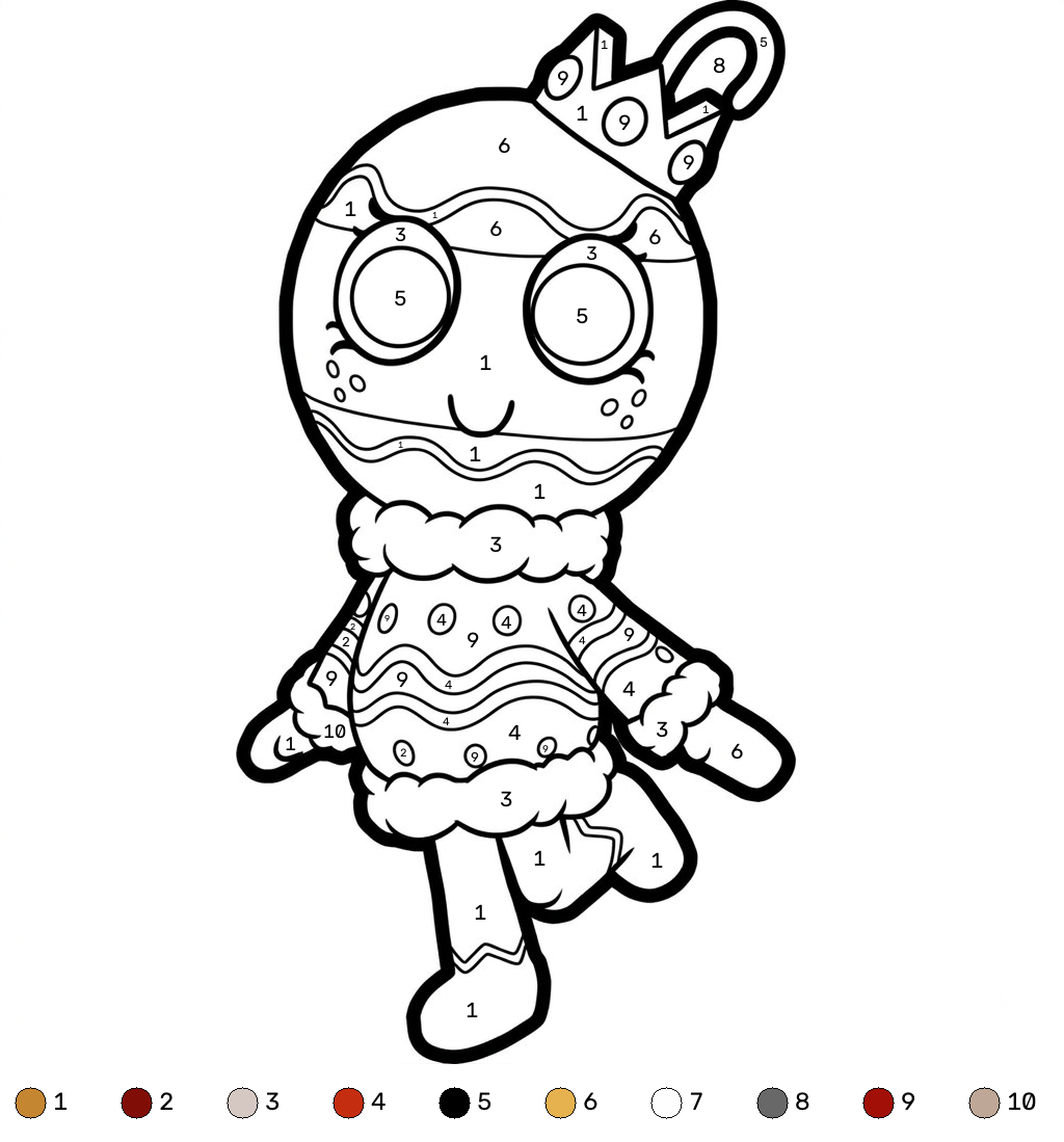 Bobette the Bauble Roblox 13 páginas para colorear lindas y fáciles de Bobette the Bauble Roblox coloring by numbers