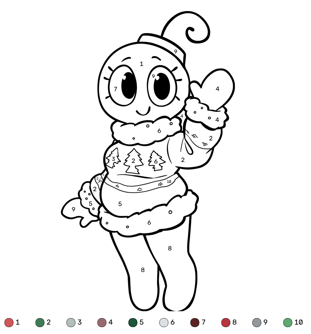 Bobette the Bauble Roblox 15 páginas para colorear lindas y fáciles de Bobette the Bauble Roblox coloring by numbers 1