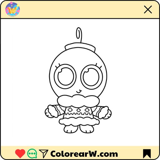 Bobette the Bauble Roblox para colorear thumbnail