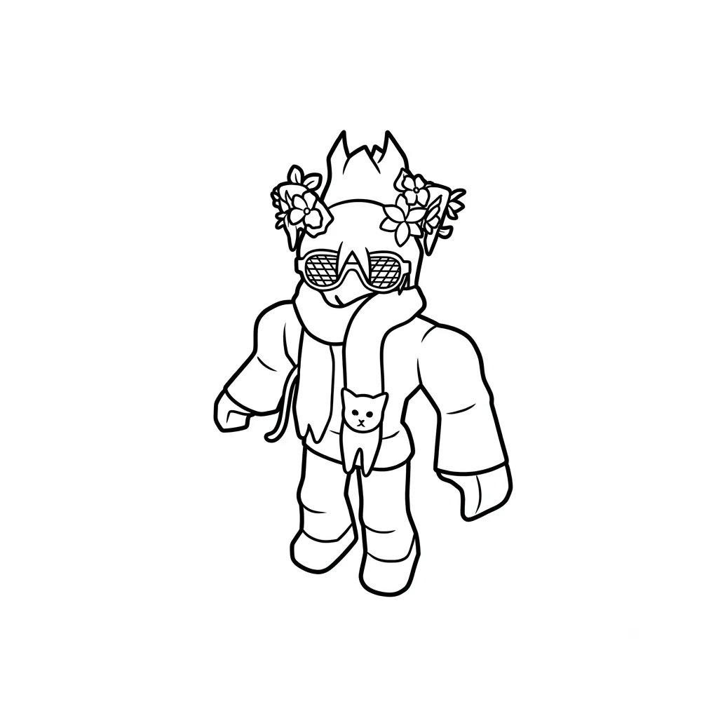 páginas para colorear gratis BrightEyes Roblox 1