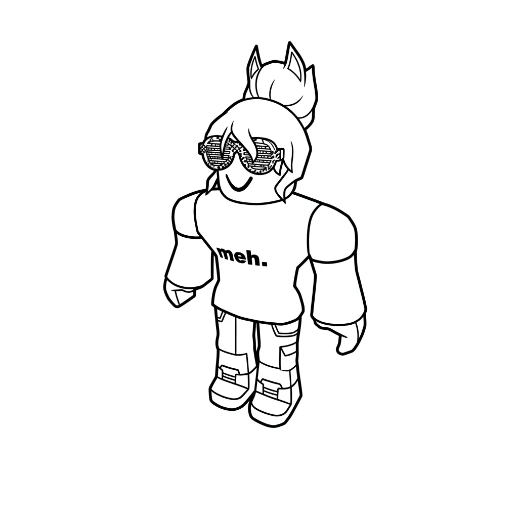 páginas para colorear detalladas de BrightEyes Roblox