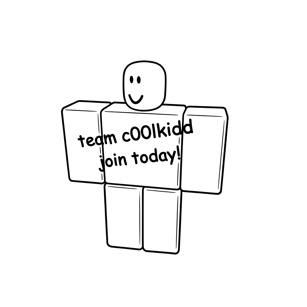 páginas para colorear fáciles de C00lKidd Roblox