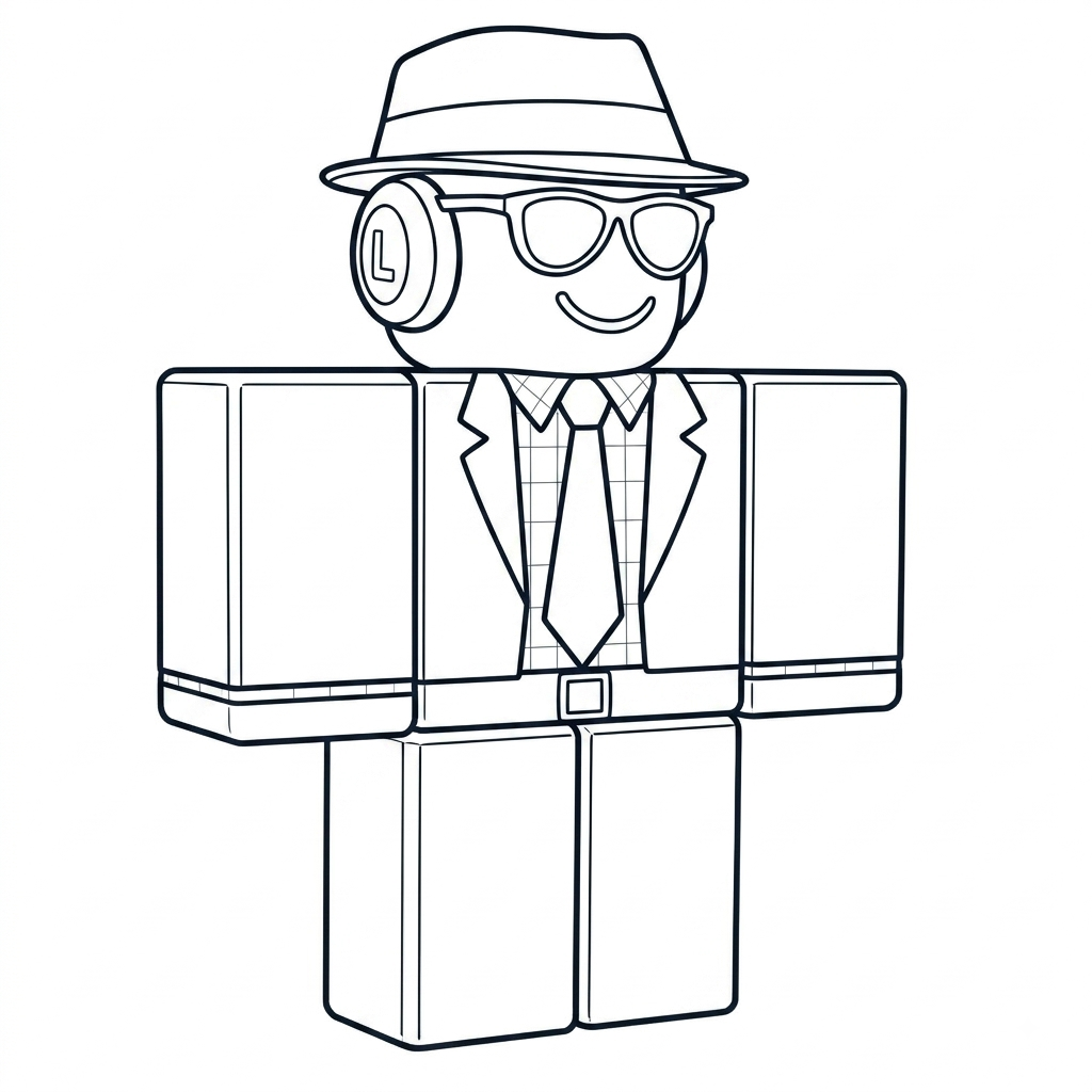 Chance Roblox páginas para colorear fáciles
