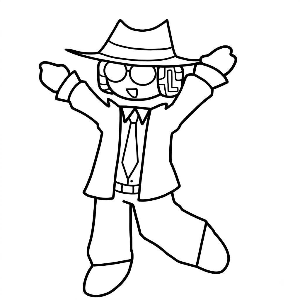 felices páginas para colorear Chance Roblox