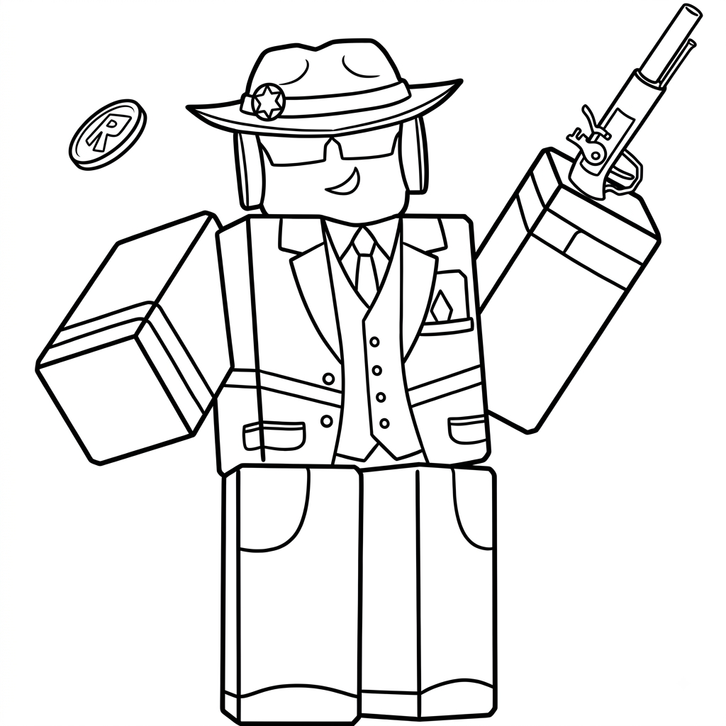 páginas para colorear imprimibles Chance Roblox