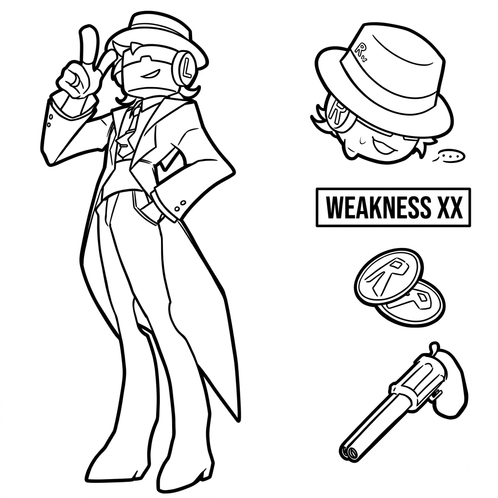 páginas para colorear Chance Roblox gratis
