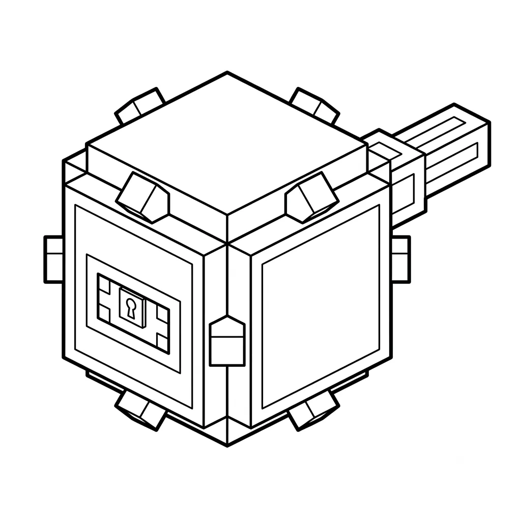Elder Guardian Minecraft 3 páginas para colorear Elder Guardian Minecraft