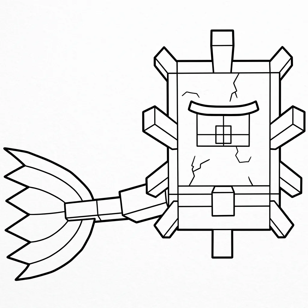 Elder Guardian Minecraft 11 lindas páginas para colorear Elder Guardian Minecraft
