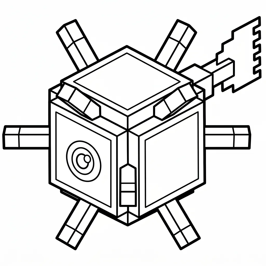 Elder Guardian Minecraft 2 Elder Guardian Minecraft páginas para colorear gratis