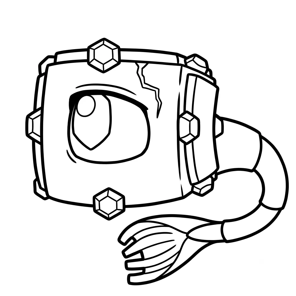 Elder Guardian Minecraft 5 páginas para colorear de árboles Elder Guardian Minecraft gratis