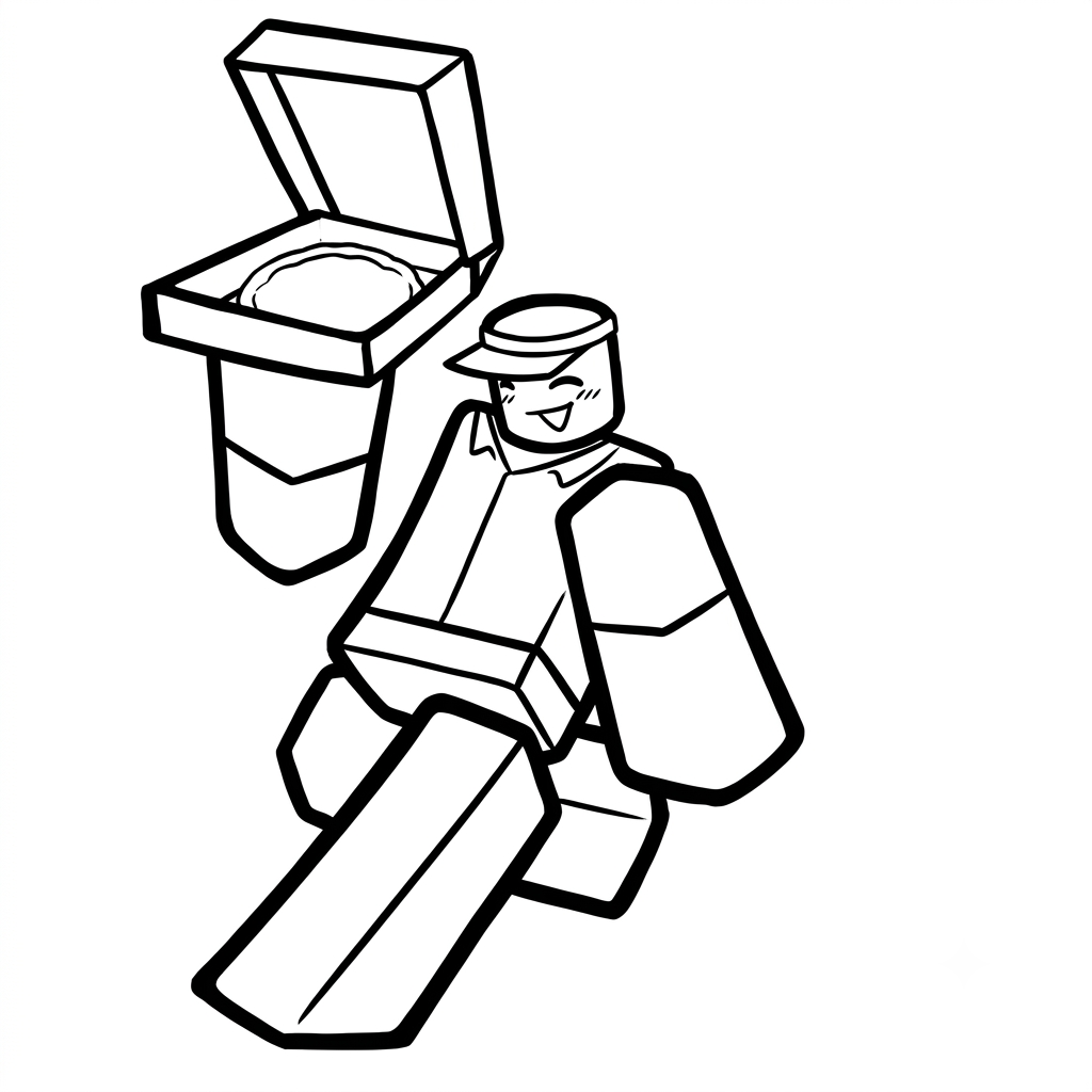 páginas para colorear fáciles de Elliot Roblox