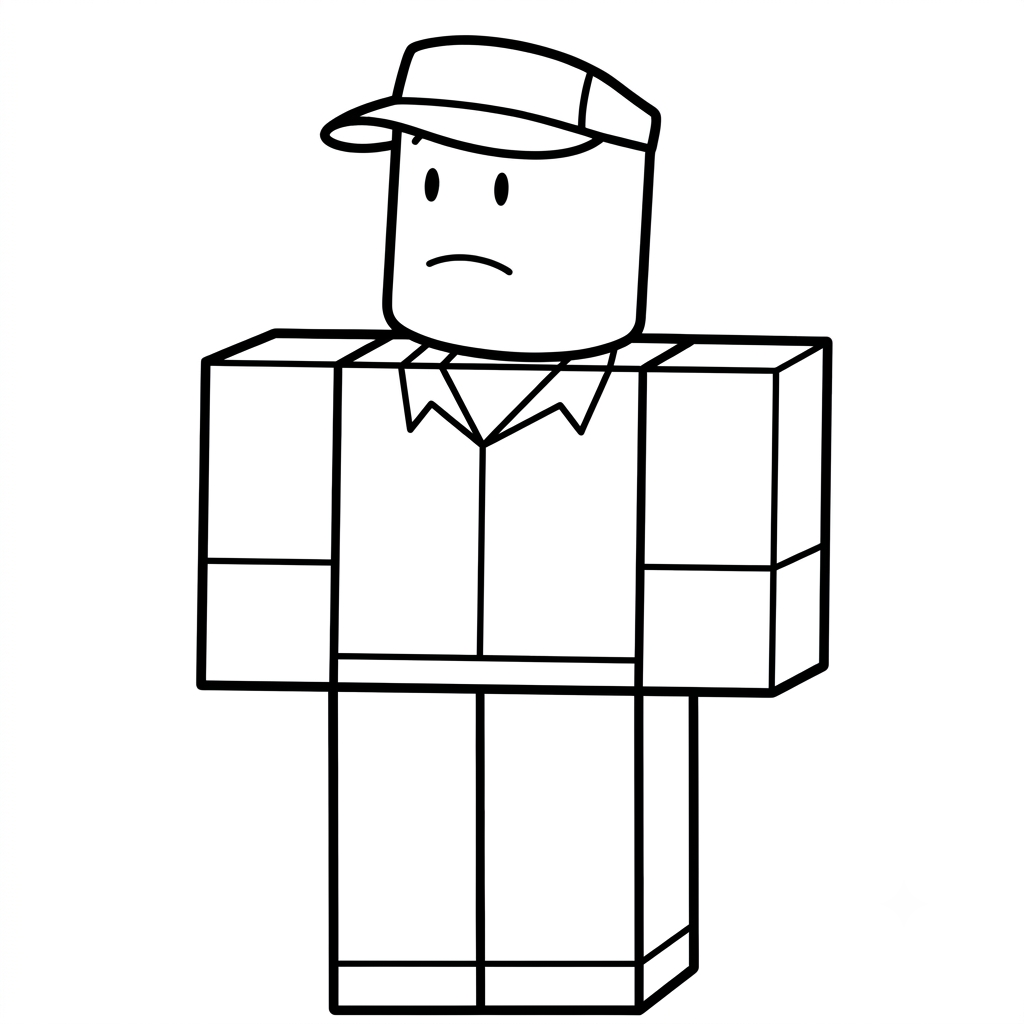 páginas para colorear detalladas de Elliot Roblox para adultos