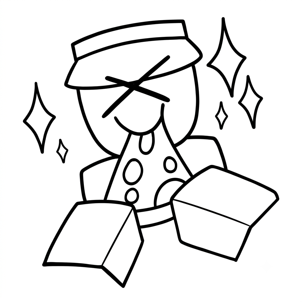 Elliot Roblox páginas para colorear fáciles 1