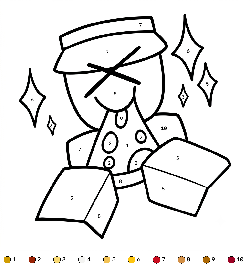 páginas para colorear para adultos Elliot Roblox Coloring by Numbers