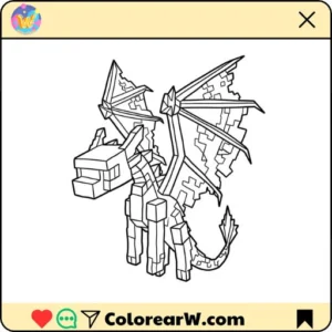 Ender dragon Minecraft coloring pages thumbnail