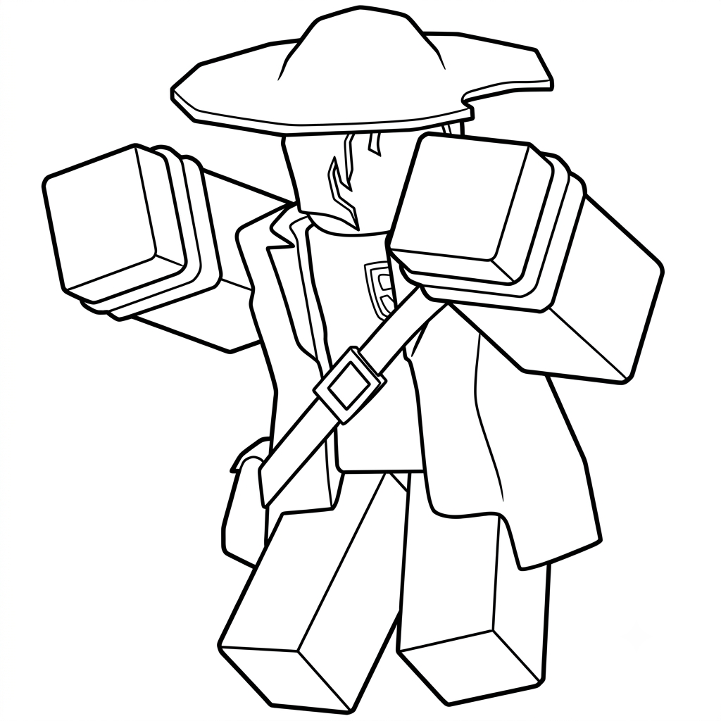 páginas para colorear imprimibles Jane Doe Roblox para adultos