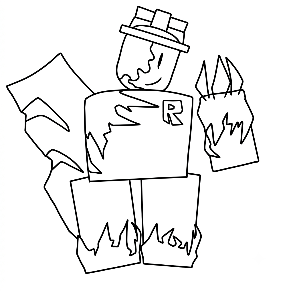 páginas para colorear imprimibles John Doe Roblox