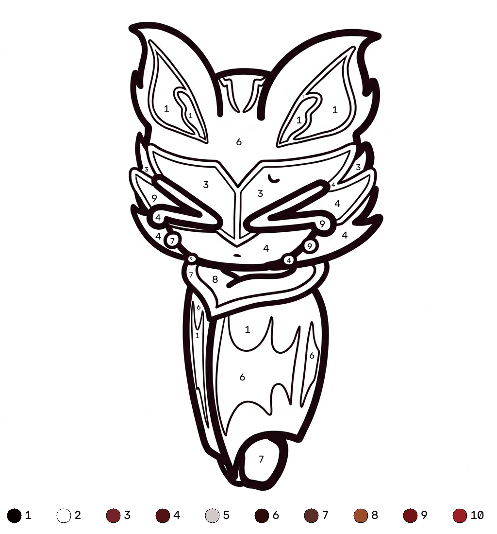 Nosferatu Roblox coloring by numbers adornos para colorear