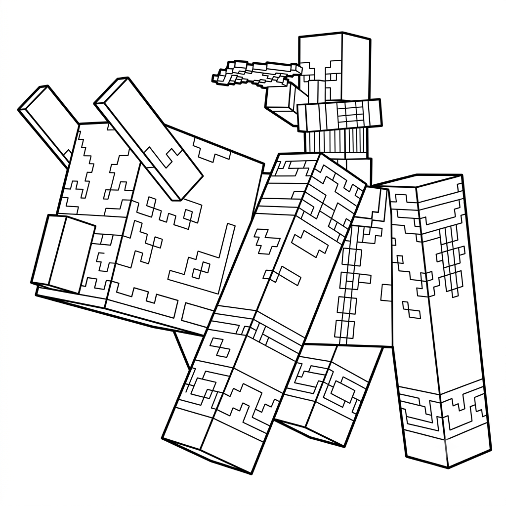 páginas para colorear Ravager Minecraft imprimibles gratis
