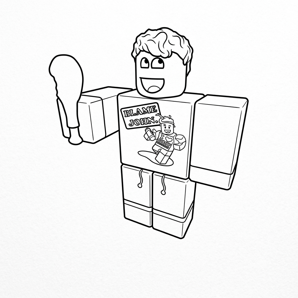felices páginas para colorear Shedletsky Roblox