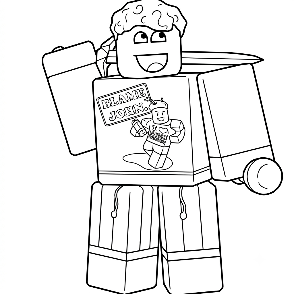 Shedletsky Roblox páginas para colorear