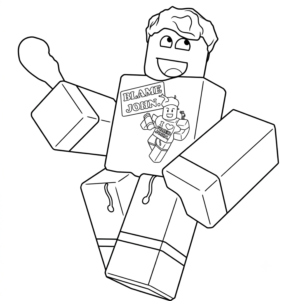 Shedletsky Roblox páginas para colorear para adultos 1