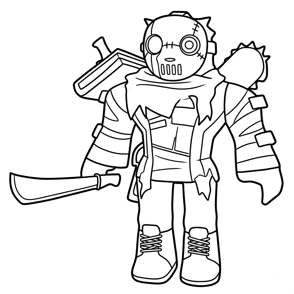 páginas para colorear para niños Slasher Roblox