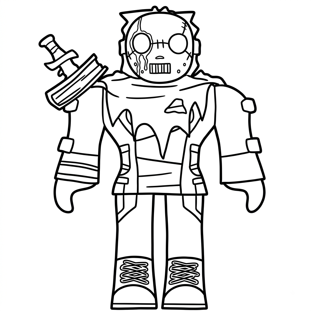 páginas para colorear de preescolar Slasher Roblox