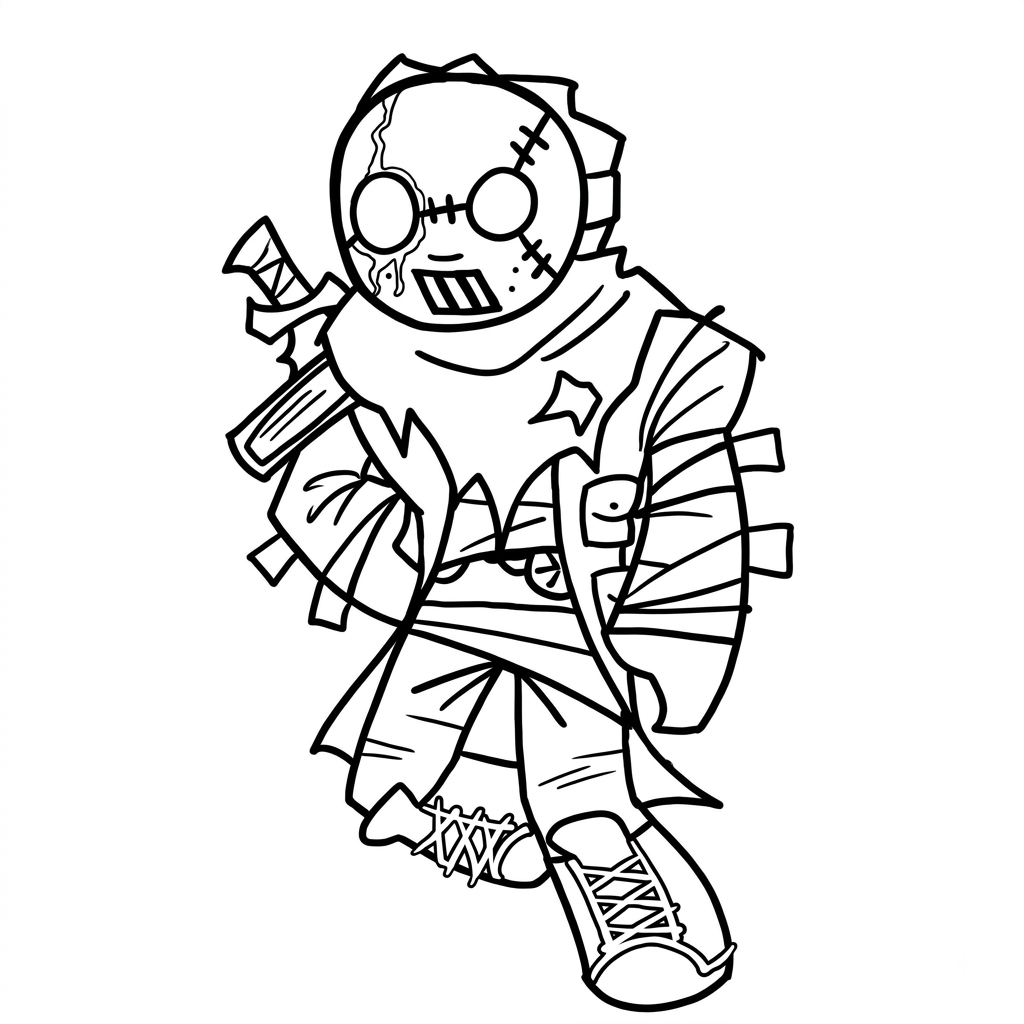 páginas para colorear gratis Slasher Roblox
