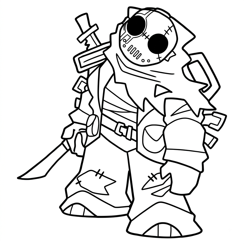 Slasher Roblox páginas para colorear para adultos fáciles