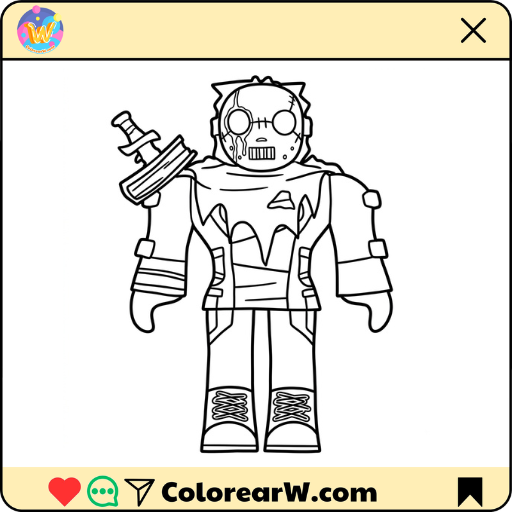 Slasher Roblox para colorear thumbnail