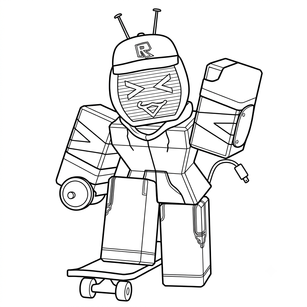 páginas para colorear gratis para adultos Veeronica Roblox