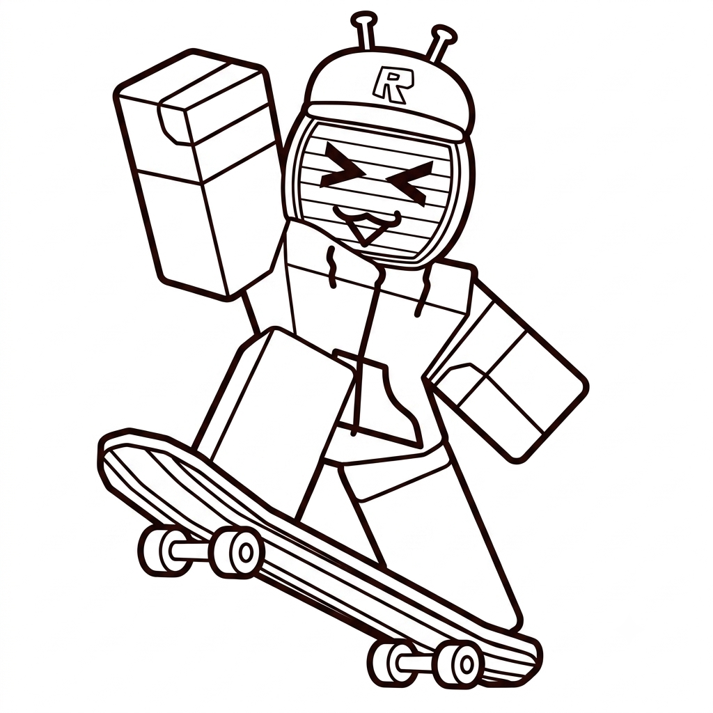páginas para colorear de árboles Veeronica Roblox gratis
