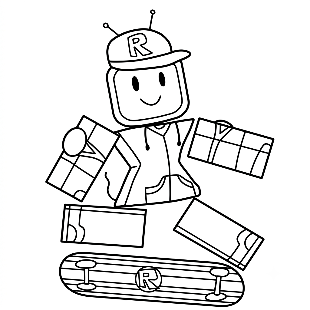 páginas para colorear Veeronica Roblox gratis