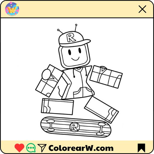 Veeronica Roblox para colorear thumbnail