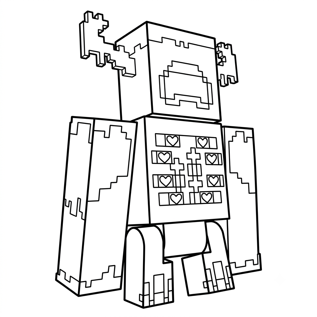 Warden Minecraft páginas para colorear imprimibles