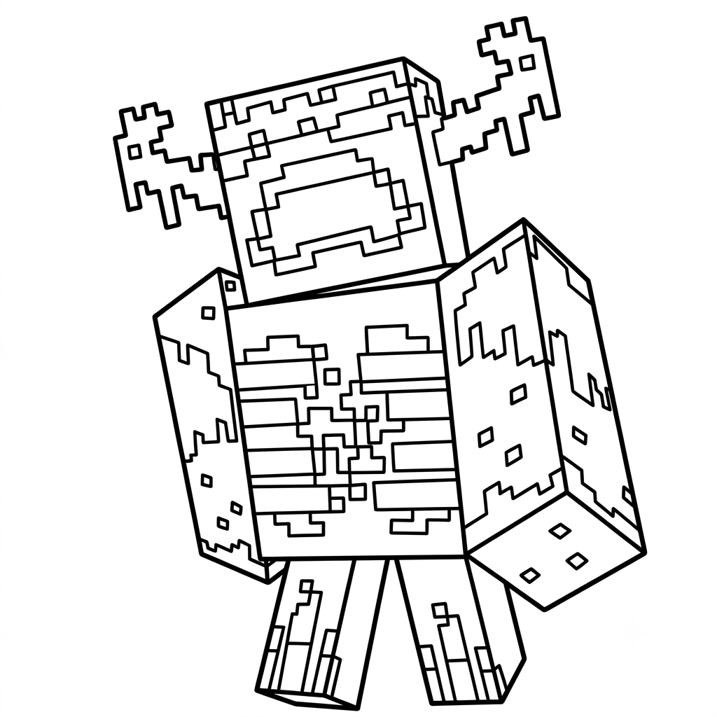 Warden Minecraft páginas para colorear para adultos pdf