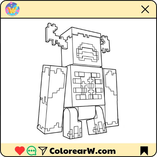 Warden Minecraft para colorear thumbnail